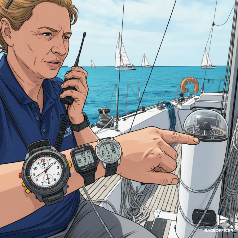 Race Officer on sailboat with to many watches - What’s the story behind this journey…